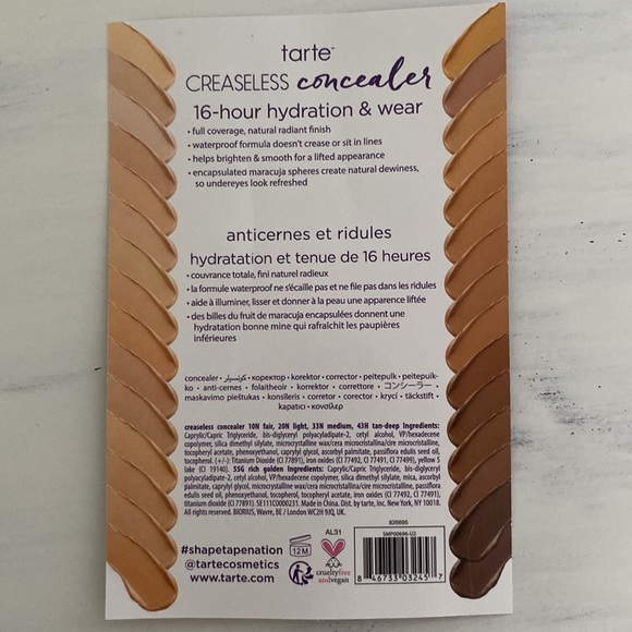 FREE with purchase Tarte Creaseless concealer sample - Picture 2 of 2